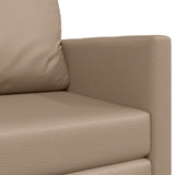 Sofa Bed Cappuccino 124 x 71 x 78 cm Artificial Leather 4106712