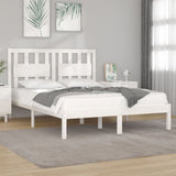 3103929 Bed Frame without Mattress White Solid Wood 120x200 cm