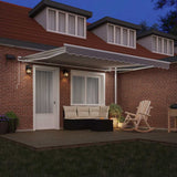 Retractable Awning with Manual Light grey 400 x 300 cm Fabric 3330640