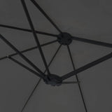 Garden Parasol Anthracite Polyester Double-head Foldable 362947