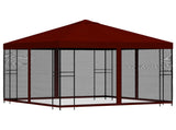 Garden Gazebo with Sidewalls 3 x 3 m Burgundy 900347