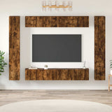 10 Piece TV Cabinet Set Smoked Oak Engineered Wood 3120248
