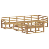 Outdoor Sofa Set 9 pcs White Solid Acacia Wood 3387838