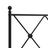 Metal Bed Frame without Mattress with Footboard Black 120x200cm 376518