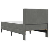 Bed Frame with Mattress Dark Grey 90 x 190 cm Velvet 3415245