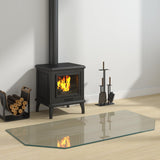 Fireplace Glass Plate Transparent 120 x 60 cm Glass 353867
