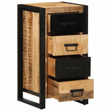 Drawer Cabinet 40x40x90 cm Solid Rough Wood Mango 4013581