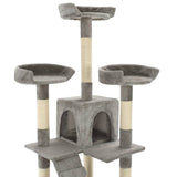 Cat Tree with Sisal Scratching Posts 170 cm Grey 170612