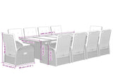 Garden Dining Set Grey, Dark Grey 3277623