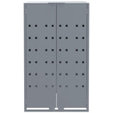 Wheelie Bin Storage for Single Bin Grey 69x79x117 cm Steel 4008428