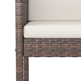 3 Piece Garden Bar Set with Cushions Poly Rattan Brown 3095377