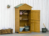 Wooden Garden Storage Shed Utility Gardener Cabinet w/ 3 Shelves and 2 Door, 191.5cm x 79cm x 49cm, T3398P328416