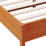 Bed Frame without Mattress Wax Brown 150x200 cm King Size Solid Wood Pine 3216368