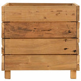Raised Bed 50x40x38 cm Recycled Teak Wood and Steel 47421