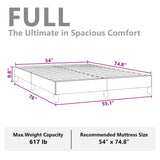 Bed Frame without Mattress White 137x190 cm Full Faux Leather 346933
