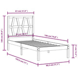 Bed Frame without Mattress Solid Wood Small Single 3103958
