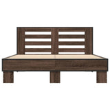 Bed Frame without Mattress Brown Oak 140x200 cm 3280106