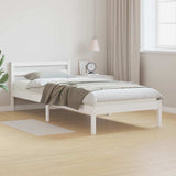 Bed Frame White 225.5 x 85.5 x 69.5 cm Solid Pine Wood 869775
