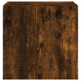 TV Wall Cabinets with LED Lights 2 pcs Smoked Oak 40.5x35x40 cm 837255