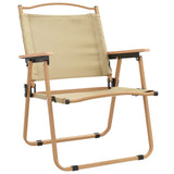 Camping Chair Set of 2 Beige 319484