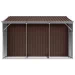 Garden Shed Brown 277x279x179 cm Galvanised Steel 3188296
