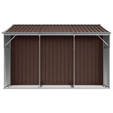 Garden Shed Brown 277x279x179 cm Galvanised Steel 3188296