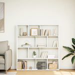 Book Cabinet White 132x29x141.5 cm Engineered Wood 3310307