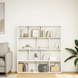 Book Cabinet White 132x29x141.5 cm Engineered Wood 3310307