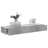 TV Cabinets with LED Lights 2 pcs Concrete Grey 60x35x15.5 cm 842893