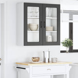 Wall Glass Cabinet PORTO Black 80 x 31 x 80 cm Engineered Wood 885416