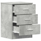 Bedside Cabinet Concrete Grey 38x35x56 cm Engineered Wood 800458