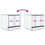 Terrarium with Storage Transparent 30 x 30 x 30 cm Glass 42020387