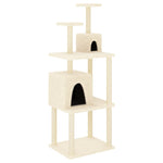 ZNTS Cat Tree with Sisal Scratching Posts Cream 167 cm 172067