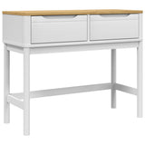 Console Table FLORO White 89.5x36.5x73 cm Solid Wood Pine 374021