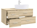 Bathroom Furniture Set 2 pcs Sonoma Oak Engineered Wood 3403986