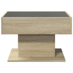 ZNTS Coffee Table with LED Sonoma Oak 70x50x45 cm Engineered Wood 847534