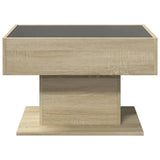 ZNTS Coffee Table with LED Sonoma Oak 70x50x45 cm Engineered Wood 847534