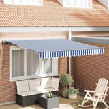 Retractable Awning Blue and White 300 x 250 cm 3329912