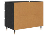 Sideboard with Drawer Black Oak 60 x 35 x 70 cm Engineered Wood 881946