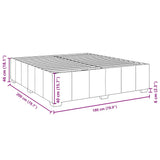 Bed Frame without Mattress Dark Grey Super King Fabric 3284871