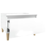 Side Tables 2 pcs High Gloss White 50x46x35 cm Engineered Wood 819505
