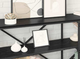 Console Table Black Oak 160 x 30 x 75 cm Engineered Wood 881904