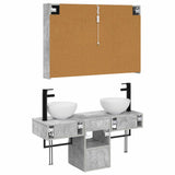Bathroom Cabinet Set 4 pcs Concrete Grey Engineered Wood 3406266