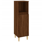 ZNTS 3 Piece Bathroom Cabinet Set Brown Oak Engineered Wood 3185542