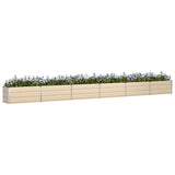 Planter Ivory 580 x 50 x 45 cm Galvanised Steel 42018108