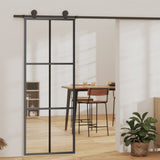 Sliding Door with Hardware Set ESG Glass&Aluminium 76x205 cm 3081945