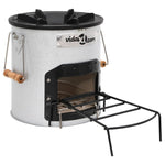 Camping Wood Stove Silver 45x25x26 cm Steel 319438
