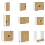 14 Piece Kitchen Cabinet Set "Porto" Artisan Oak Engineered Wood 3315000