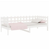Day Bed without Mattress White 90x190 cm Single Solid Wood Pine 820762