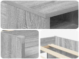 Loft Bed Frame with Cabinet 3 pcs Grey Sonoma Engineered Wood 3423435